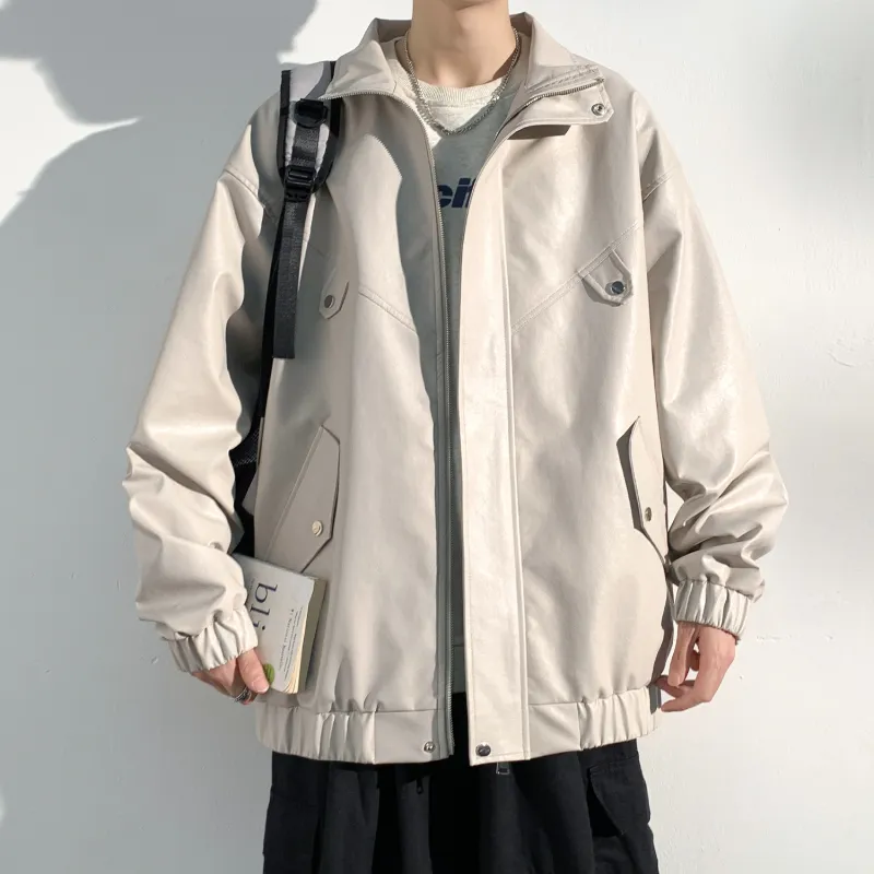 RAP PANDA Leather Jacket Unisex-3