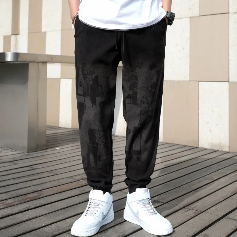 RAP PANDA Casual Pants Unisex Black-2