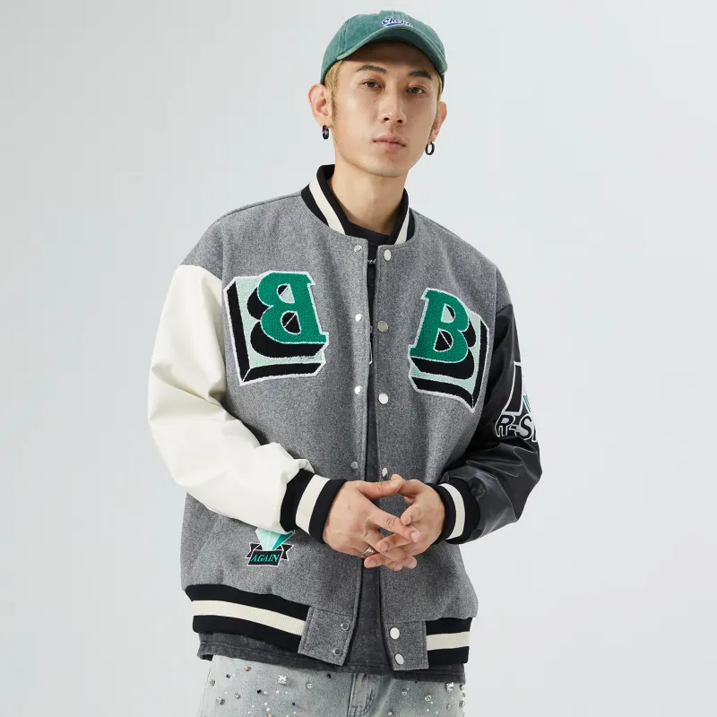 RAP PANDA Baseball Jacket Unisex Black-12