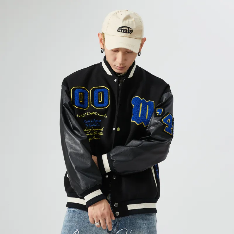 RAP PANDA Baseball Jacket Unisex Black-5