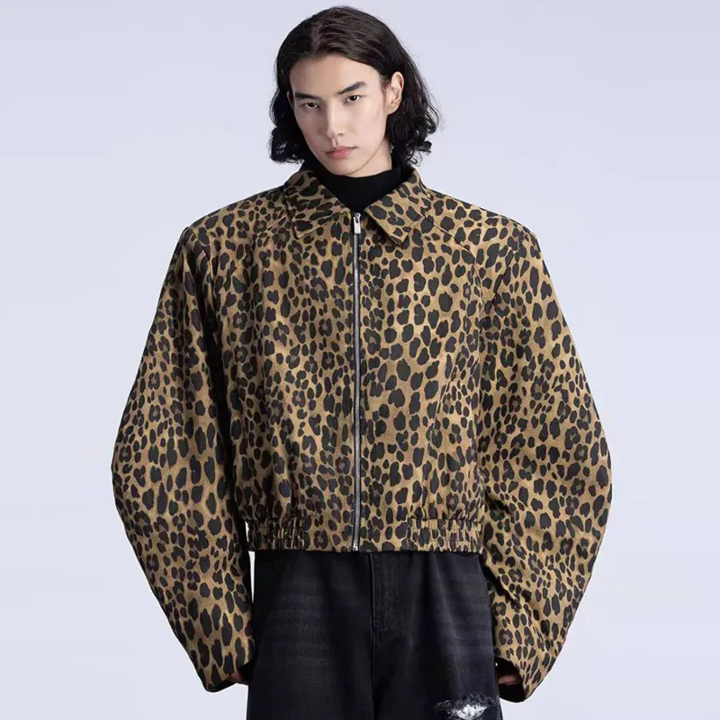 RAP PANDA Jackets Coats Unisex Leopard Print-3