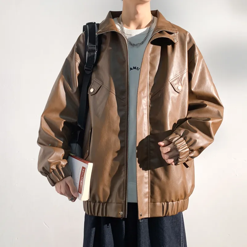 RAP PANDA Leather Jacket Unisex-11