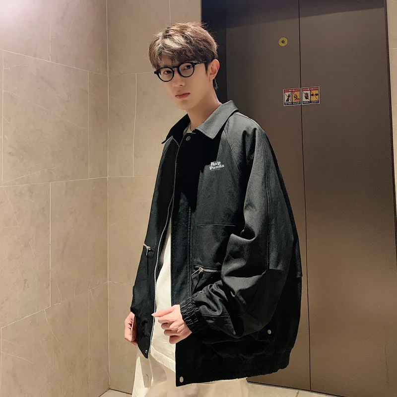 RAP PANDA Jackets Coats Unisex Black-1