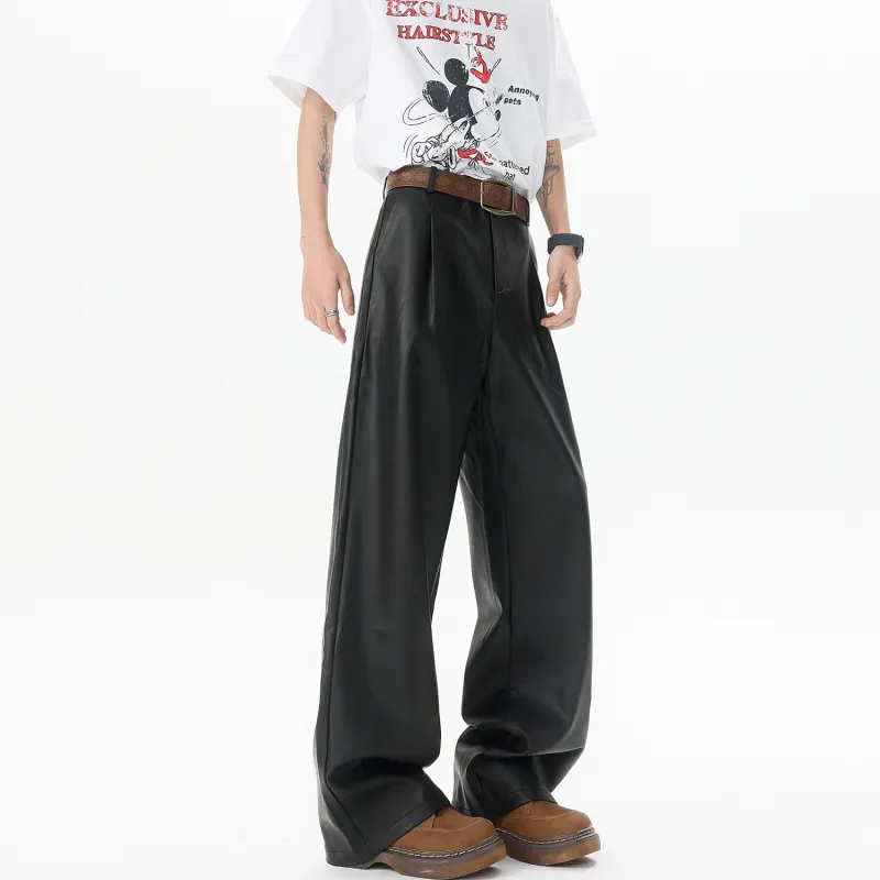 RAP PANDA Leather Pants Unisex-2