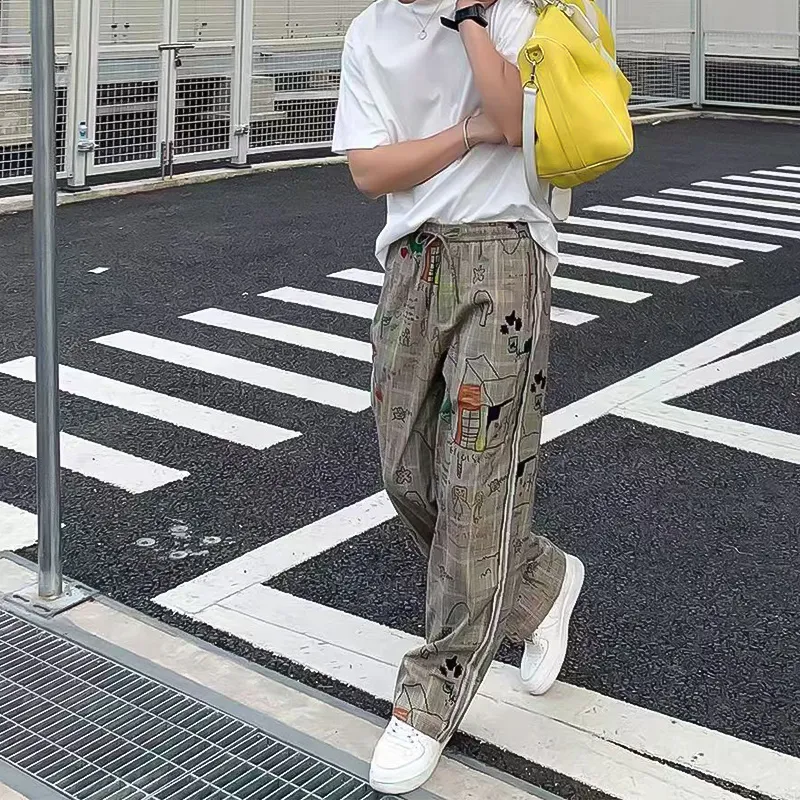 RAP PANDA Casual Pants Unisex Khaki-3