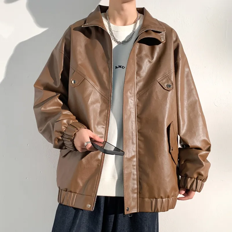 RAP PANDA Leather Jacket Unisex-12