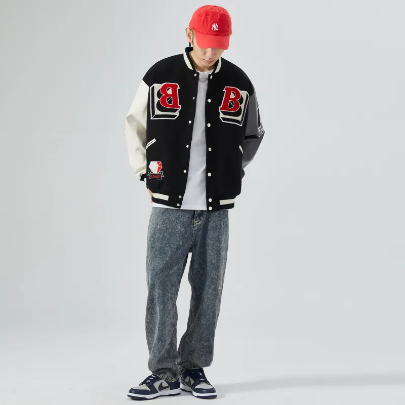 RAP PANDA Baseball Jacket Unisex Black-3
