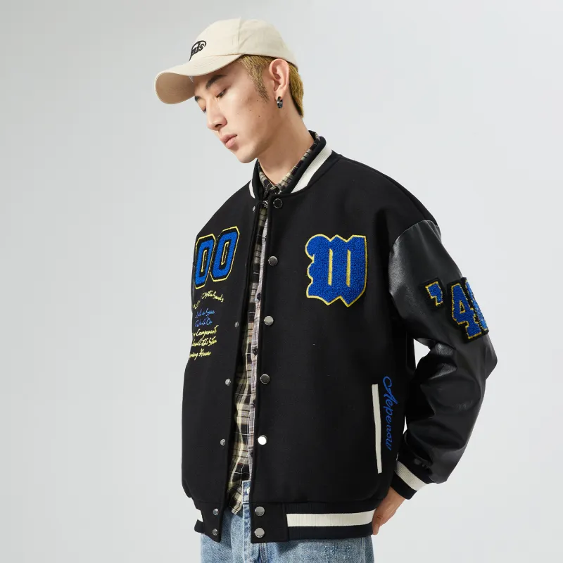 RAP PANDA Baseball Jacket Unisex Black-4