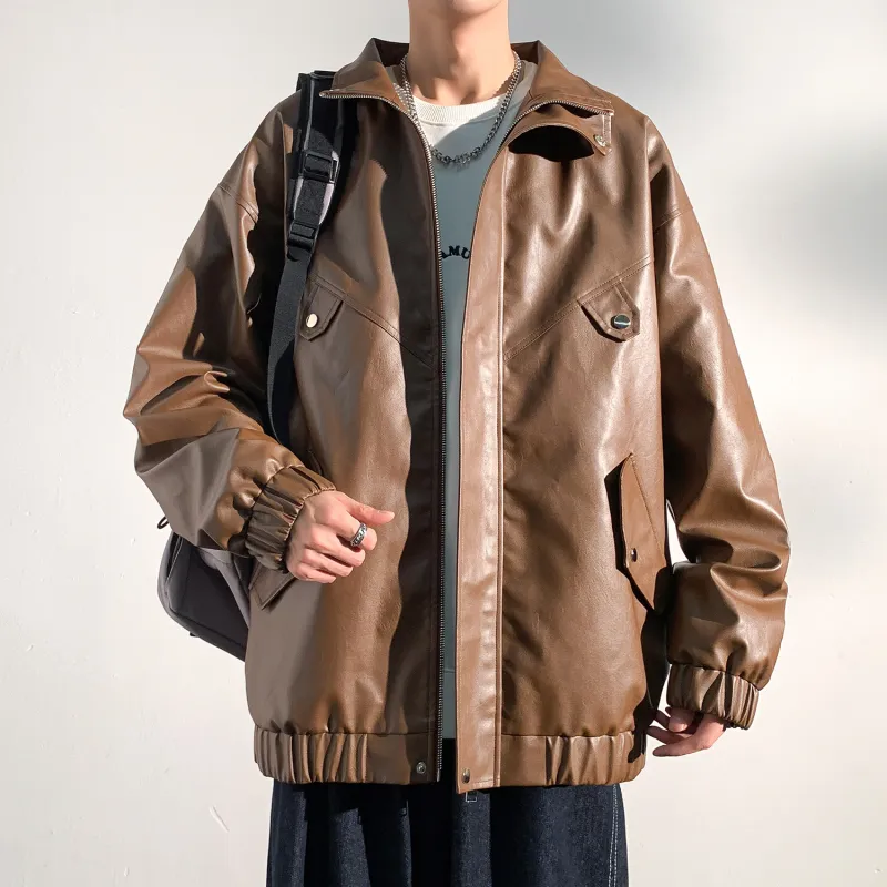 RAP PANDA Leather Jacket Unisex-9