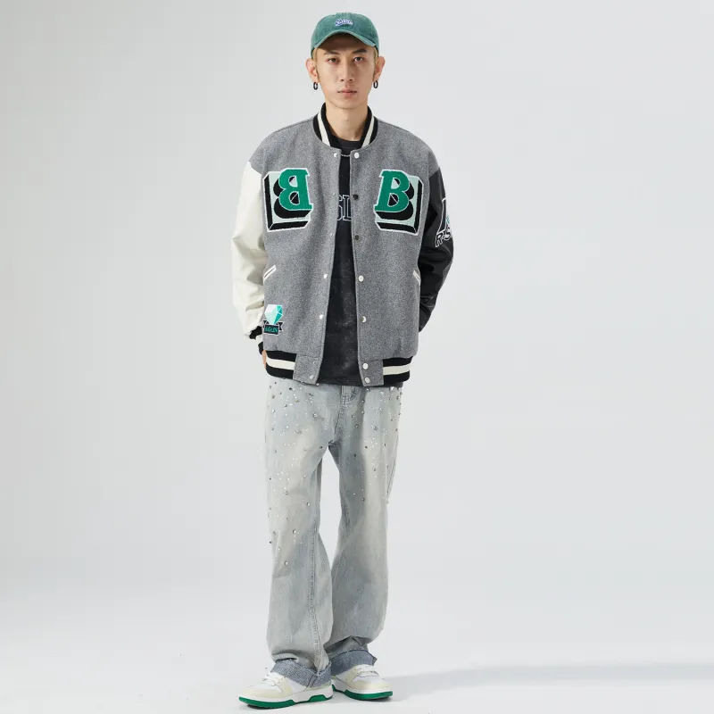 RAP PANDA Baseball Jacket Unisex Black-13