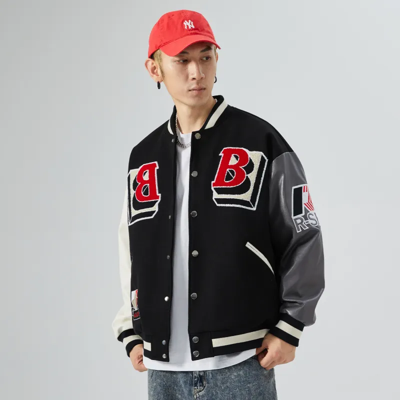 RAP PANDA Baseball Jacket Unisex Black-5
