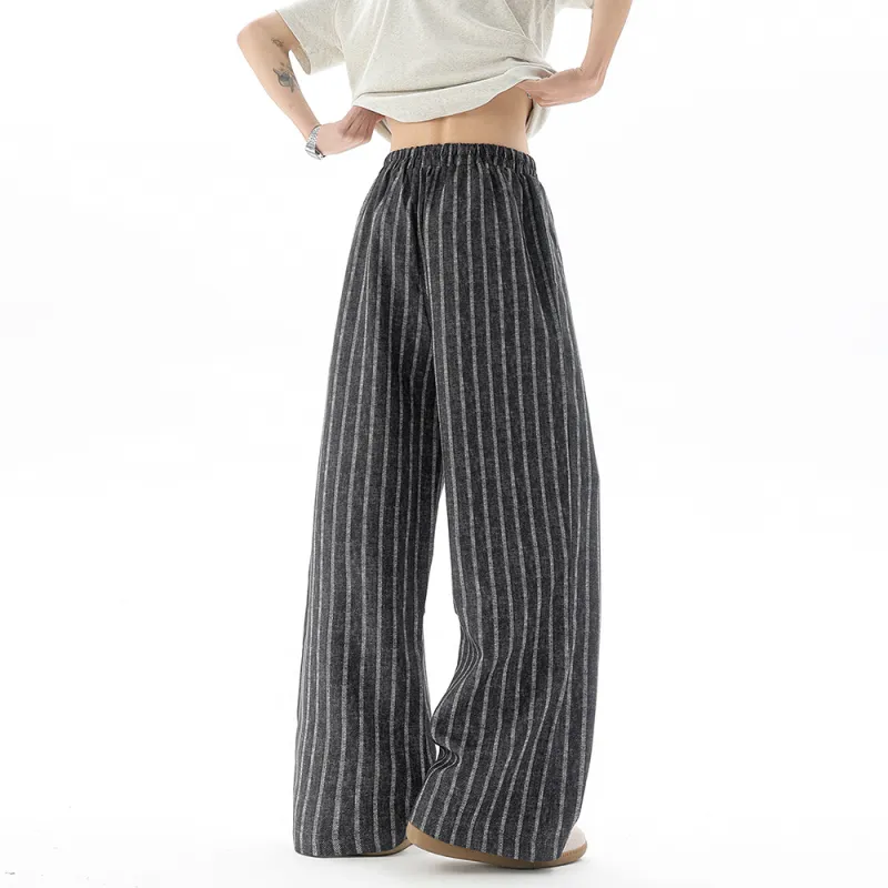 RAP PANDA Casual Pants Unisex Gray-1