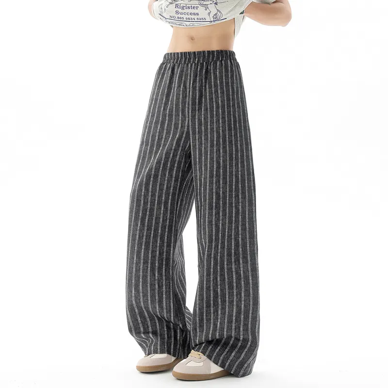 RAP PANDA Casual Pants Unisex Gray-3