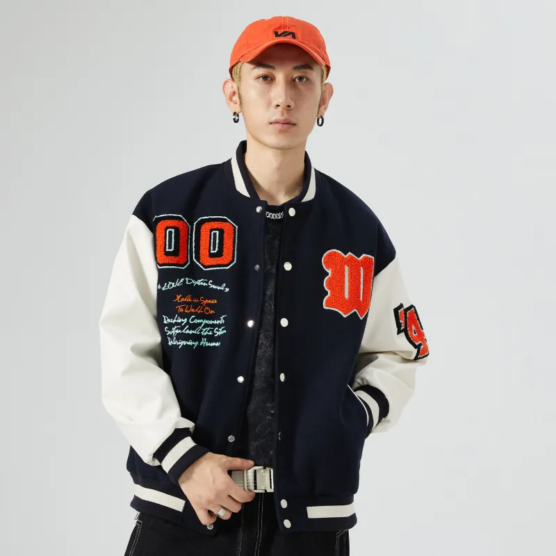 RAP PANDA Baseball Jacket Unisex Black-12