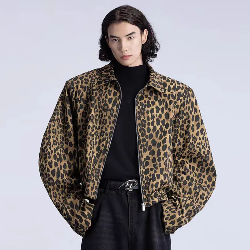 RAP PANDA Jackets Coats Unisex Leopard Print-2
