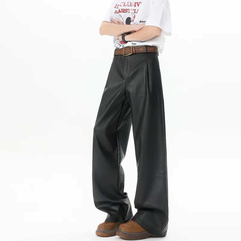 RAP PANDA Leather Pants Unisex-1