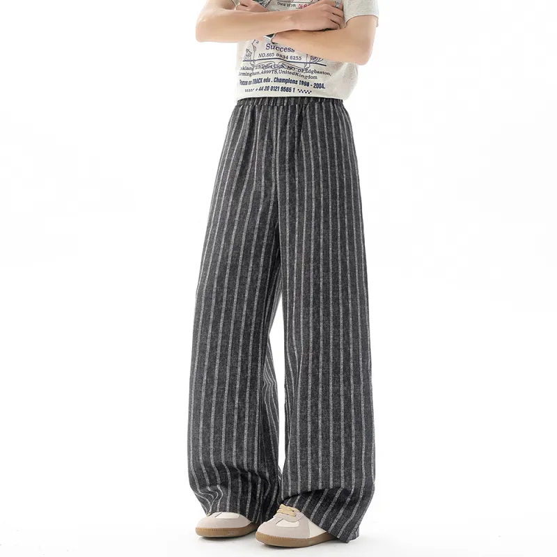 RAP PANDA Casual Pants Unisex Gray-4