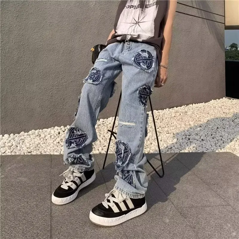 WELTER EXPERIMENT Jeans Unisex Blue[High Quality]-2