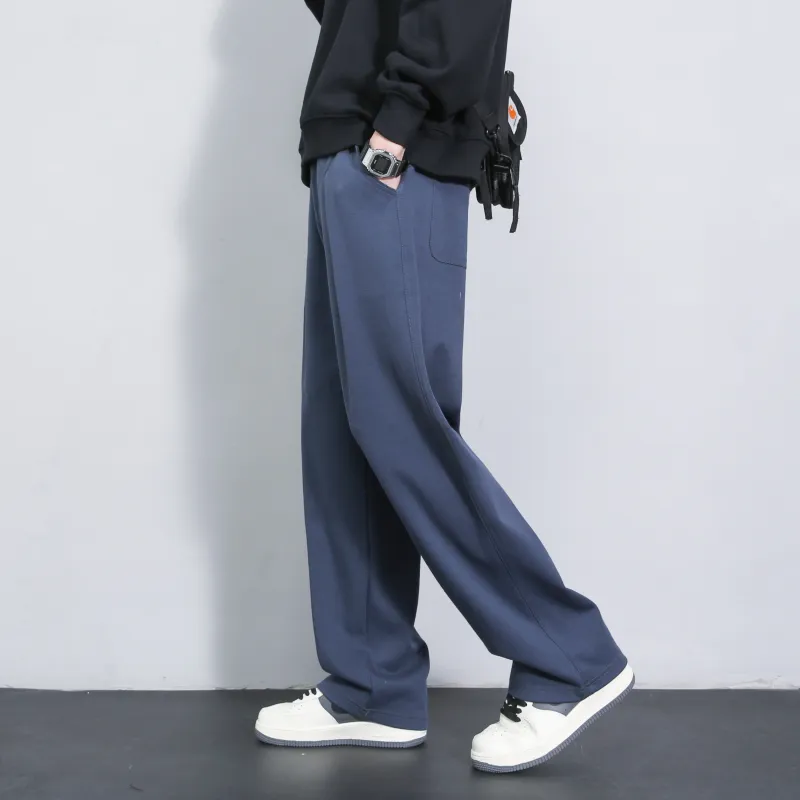 Vintage Luxury Streetwear Trendy Brand Loose Fit Straight Fit Pants Unisex-17
