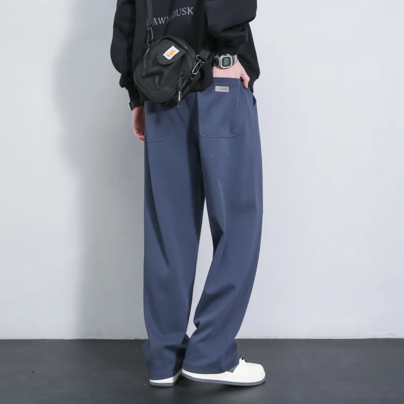 Vintage Luxury Streetwear Trendy Brand Loose Fit Straight Fit Pants Unisex-18