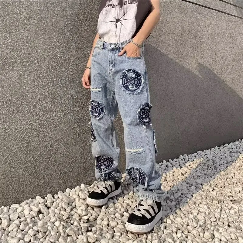 WELTER EXPERIMENT Jeans Unisex Blue[High Quality]-3