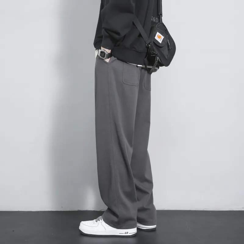 Vintage Luxury Streetwear Trendy Brand Loose Fit Straight Fit Pants Unisex-9