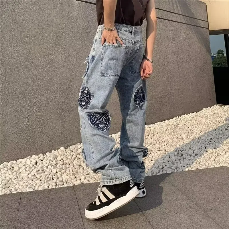 WELTER EXPERIMENT Jeans Unisex Blue[High Quality]-1