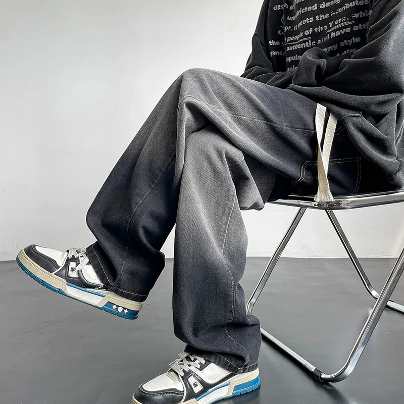 WELTER EXPERIMENT Jeans Unisex Black Gray Color-4