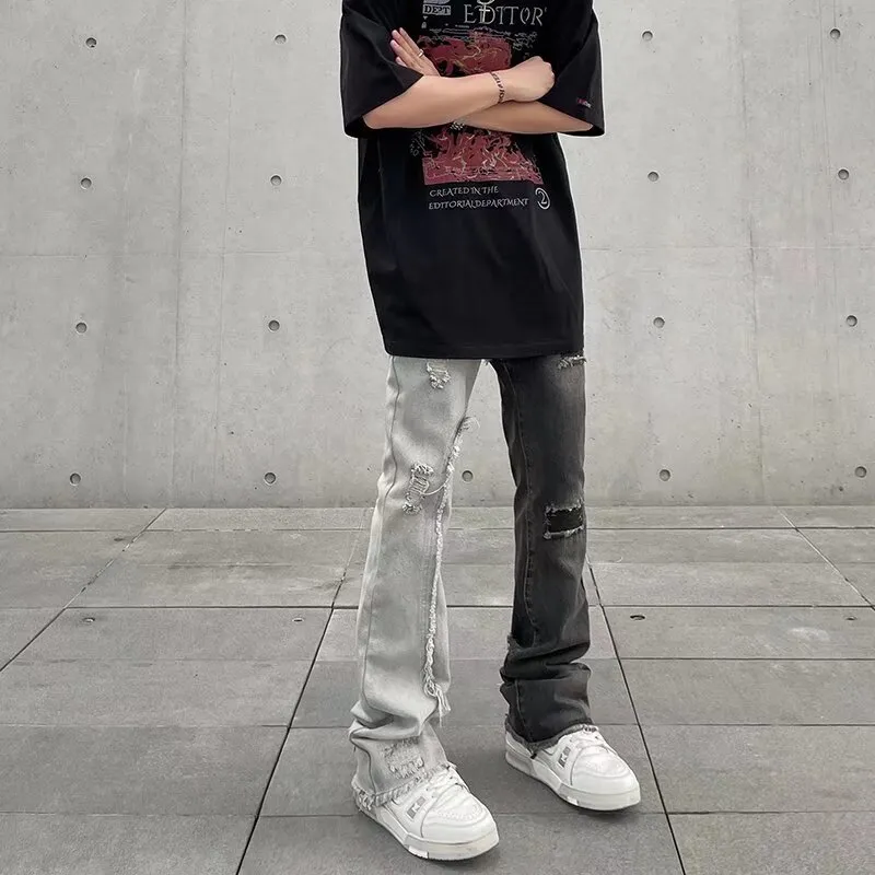 WELTER EXPERIMENT Jeans Unisex Black And Blue Double Combo-3