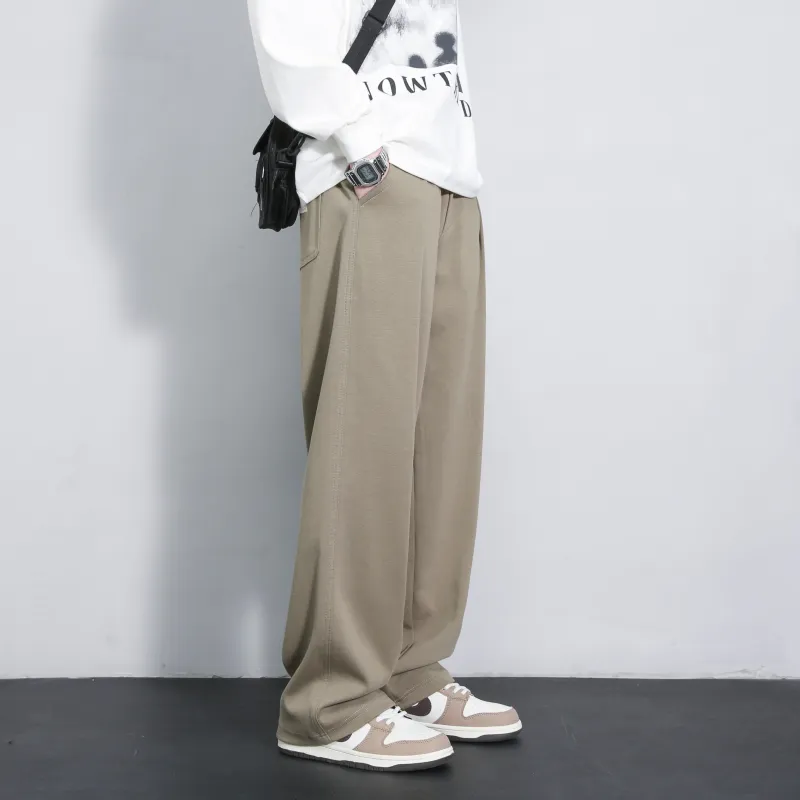 Vintage Luxury Streetwear Trendy Brand Loose Fit Straight Fit Pants Unisex-14