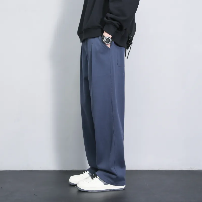 Vintage Luxury Streetwear Trendy Brand Loose Fit Straight Fit Pants Unisex-16