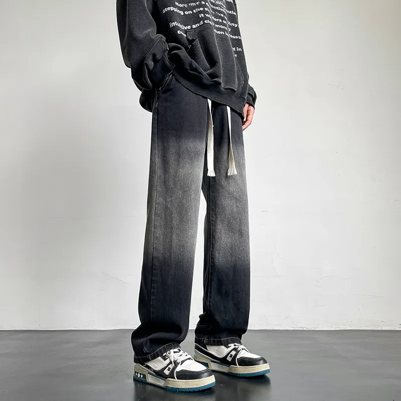 WELTER EXPERIMENT Jeans Unisex Black Gray Color-3