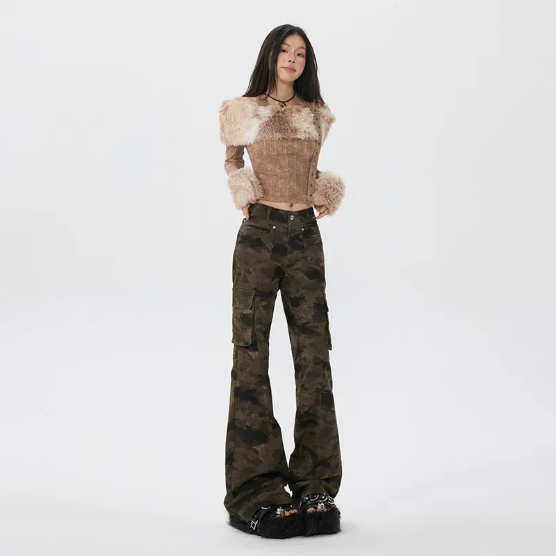 WELTER EXPERIMENT Jeans Unisex Camouflage[High Quality]-4