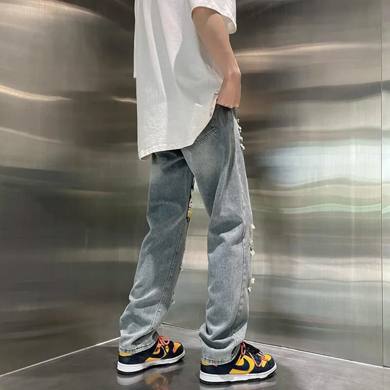 WELTER EXPERIMENT Jeans Unisex Light Blue[High Quality]-1