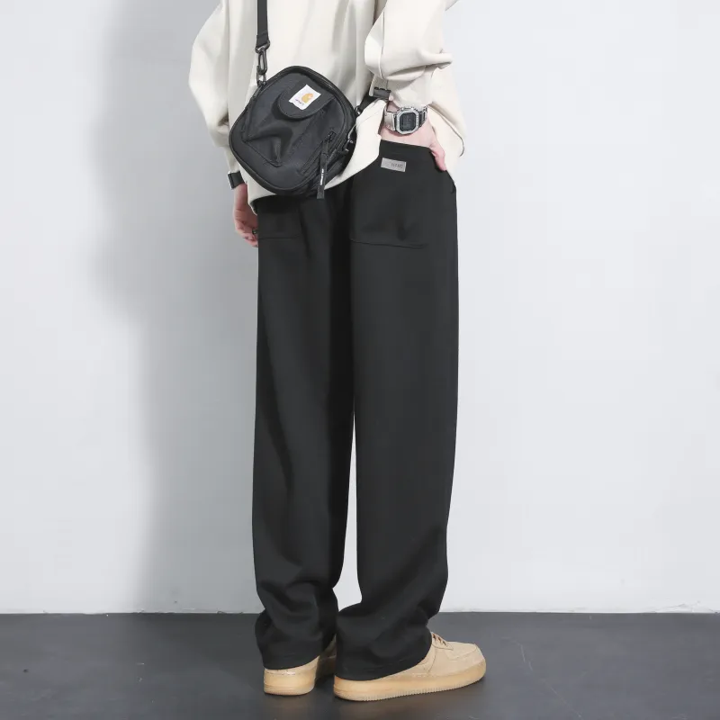 Vintage Luxury Streetwear Trendy Brand Loose Fit Straight Fit Pants Unisex-2
