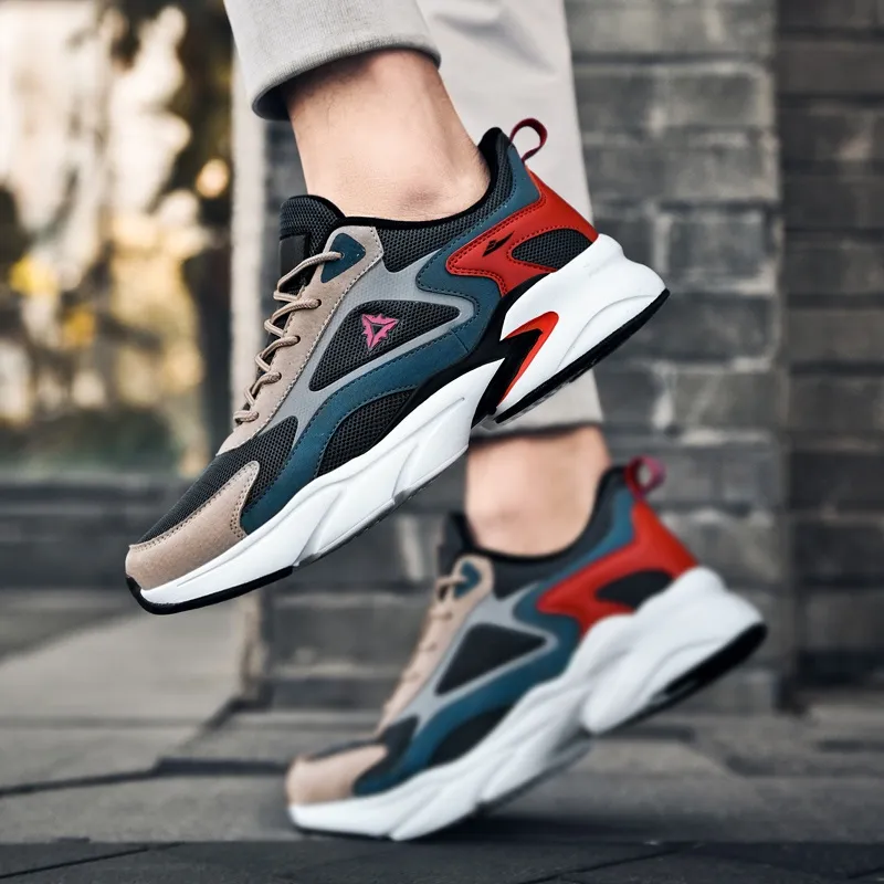 Kuding Cushioned Anti-Slip Wear-Resistant Breathable Lightweight Chunky Sneakers Men's-3