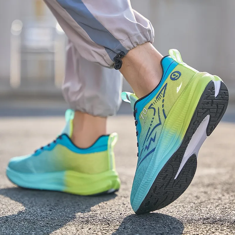 Kuding Cushioning Anti Slip Wear Resistant Breathable Lightweight Rebound Running Shoes Men's-4