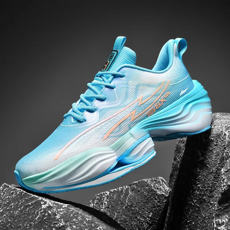 Kuding Cushioning Anti Slip Wear Resistant Breathable Lightweight Height Increasing Rebound Running Shoes Men's-1