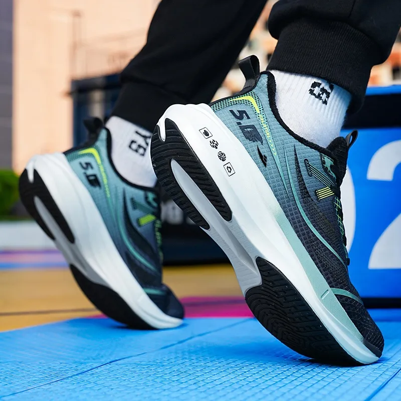 Kuding Cushioned Slip-Resistant Abrasion-Resistant Low-Top Long Distance Running Running Shoes Men's-3