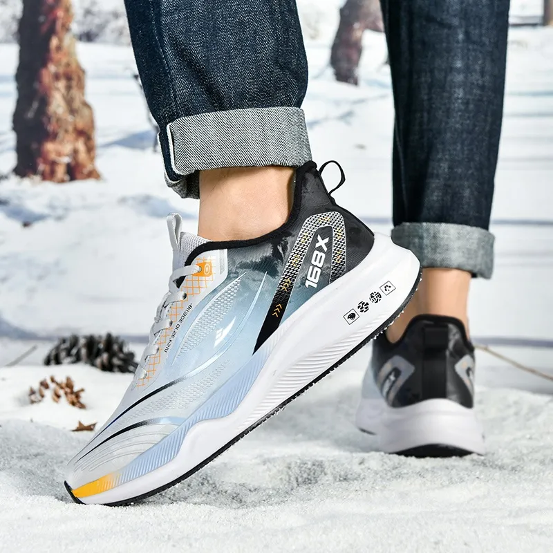 Kuding Anti-Slip And Wear-Resistant Warm Low-Top Running Shoes Men's-1