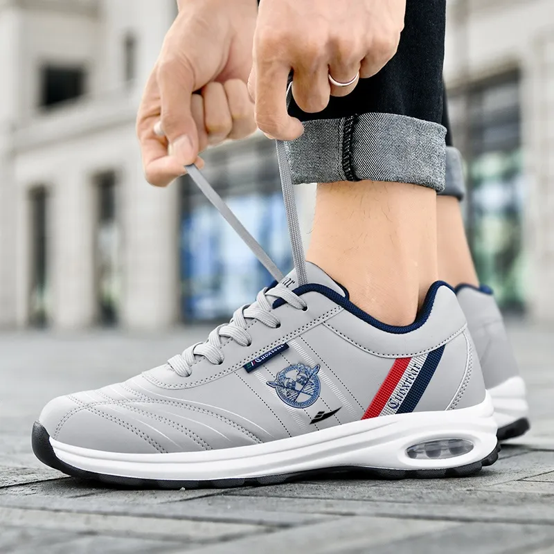 Kuding Cushioned Anti Slip Wear Resistant Waterproof Breathable Lightweight Casual Shoes Men's-5