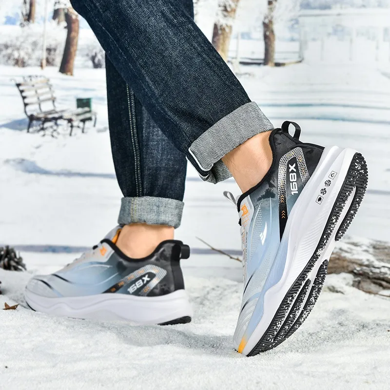 Kuding Anti-Slip And Wear-Resistant Warm Low-Top Running Shoes Men's-2