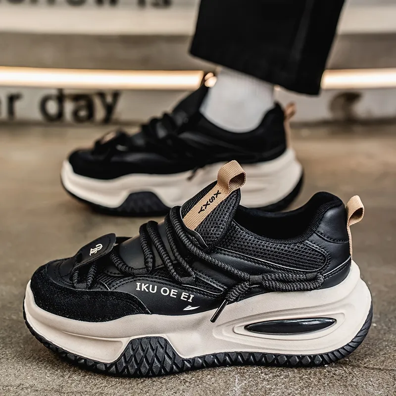 Kuding Cushioning Anti-Slip Wear-Resistant Breathable Lightweight Height Increasing Chunky Sneakers Men's-7