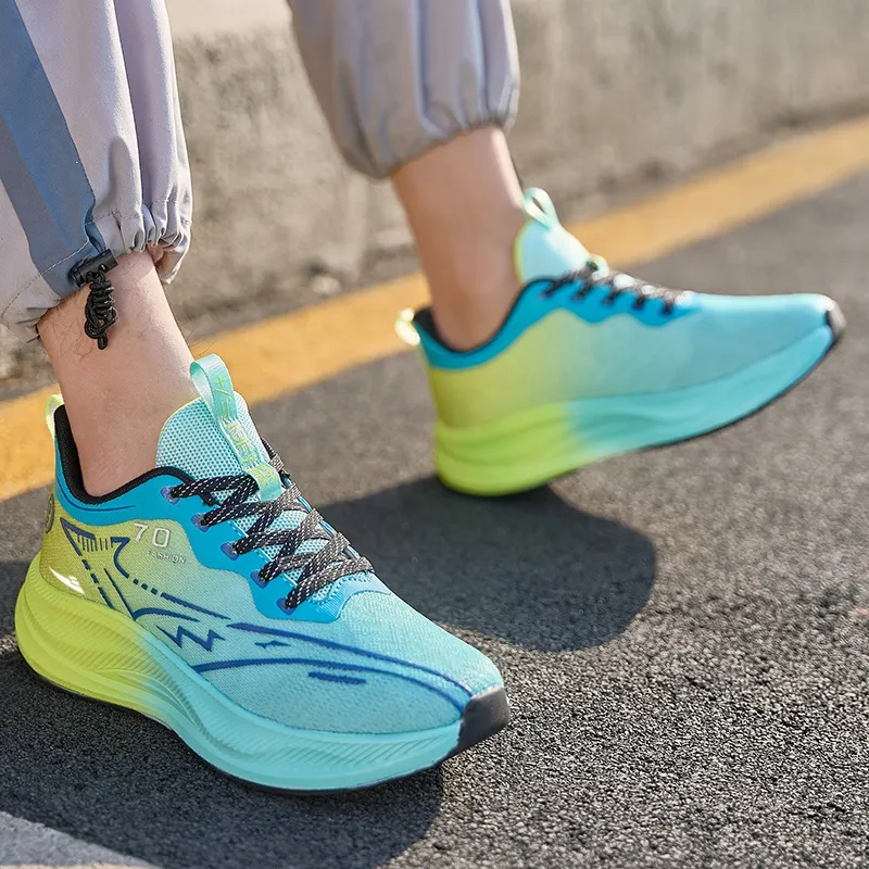 Kuding Cushioning Anti Slip Wear Resistant Breathable Lightweight Rebound Running Shoes Men's-3