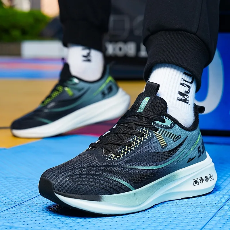 Kuding Cushioned Slip-Resistant Abrasion-Resistant Low-Top Long Distance Running Running Shoes Men's-2