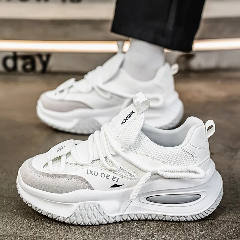 Kuding Cushioning Anti-Slip Wear-Resistant Breathable Lightweight Height Increasing Chunky Sneakers Men's-3