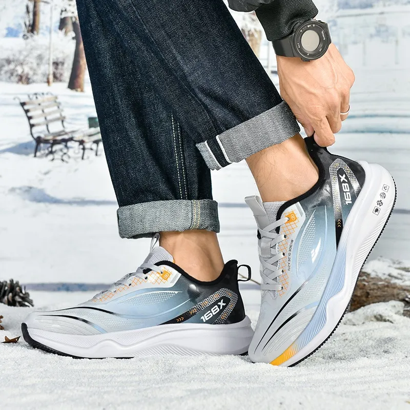Kuding Anti-Slip And Wear-Resistant Warm Low-Top Running Shoes Men's-3