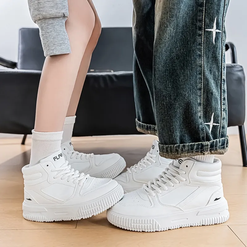 Kuding Full-Coverage Warm Slip-Resistant Cushioning Height Increasing High-Top Skateboard Shoes Unisex-2
