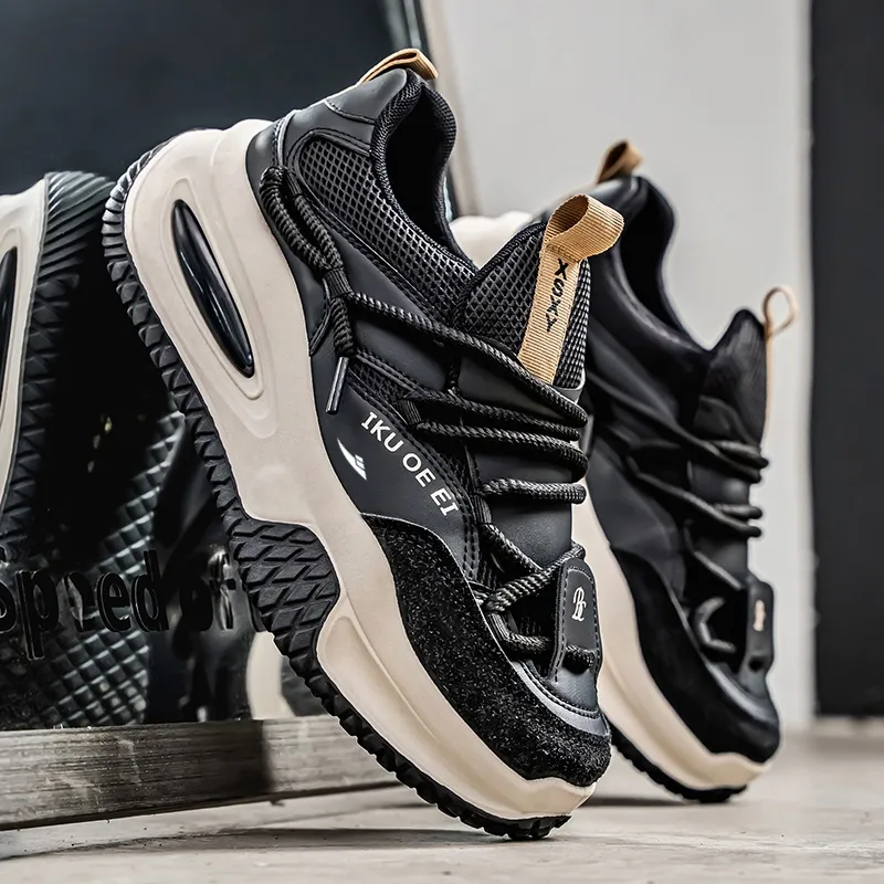Kuding Cushioning Anti-Slip Wear-Resistant Breathable Lightweight Height Increasing Chunky Sneakers Men's-5
