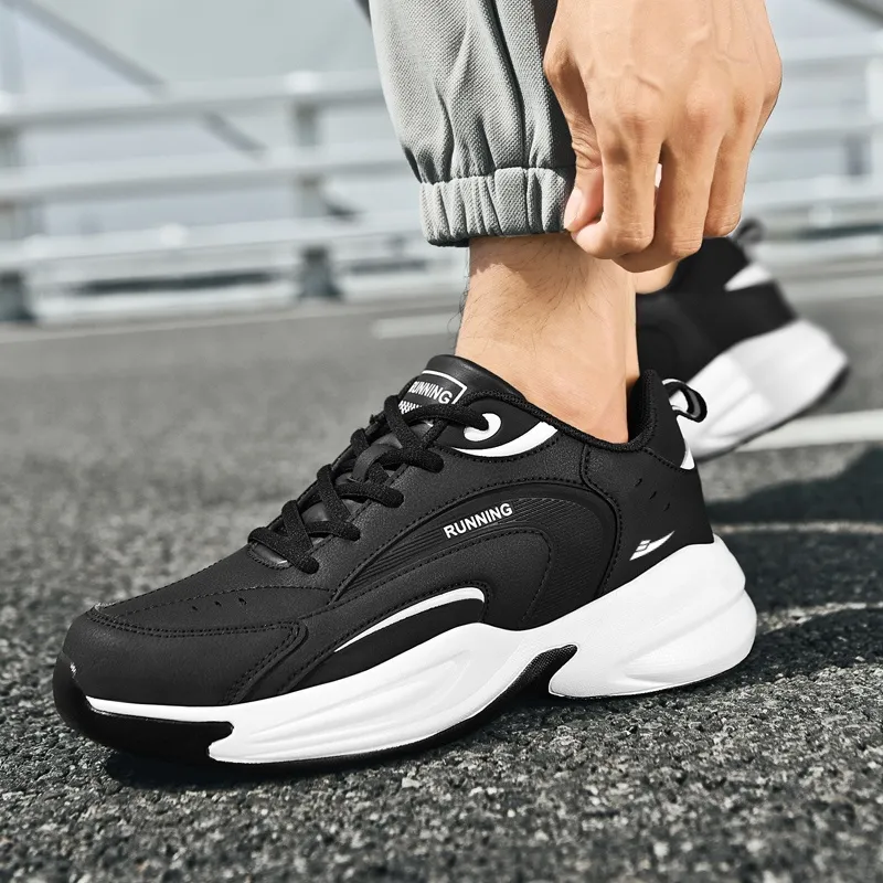 Kuding Cushioned Anti-Slip Wear-Resistant Water-Resistant Moisture-Wicking Lightweight Breathable Running Shoes Men's-2